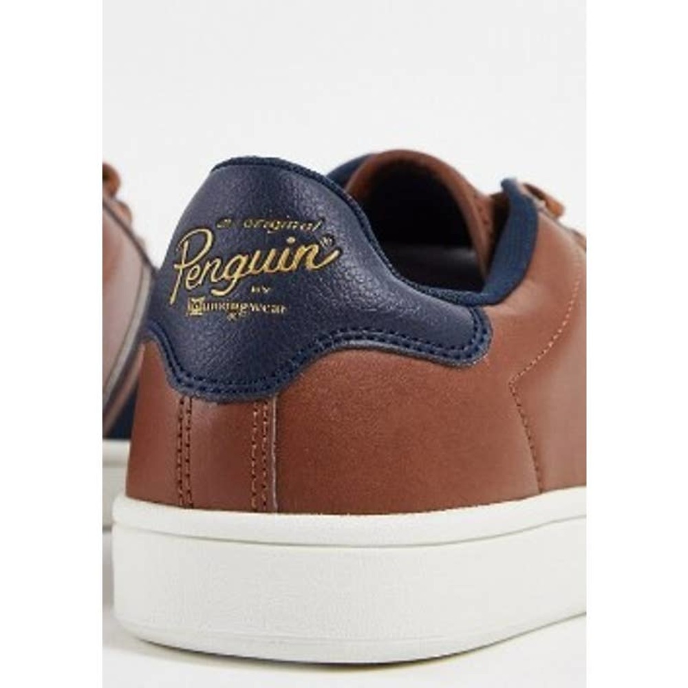 New Original Penguin Side Stripe Retro Sneakers in Brown Size 9